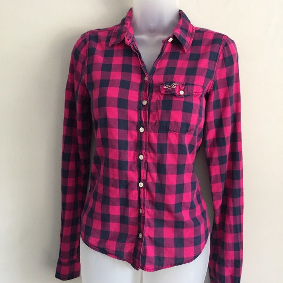 Hollister Tops - SOLD!  Hollister Button Down Plaid Flannel Medium